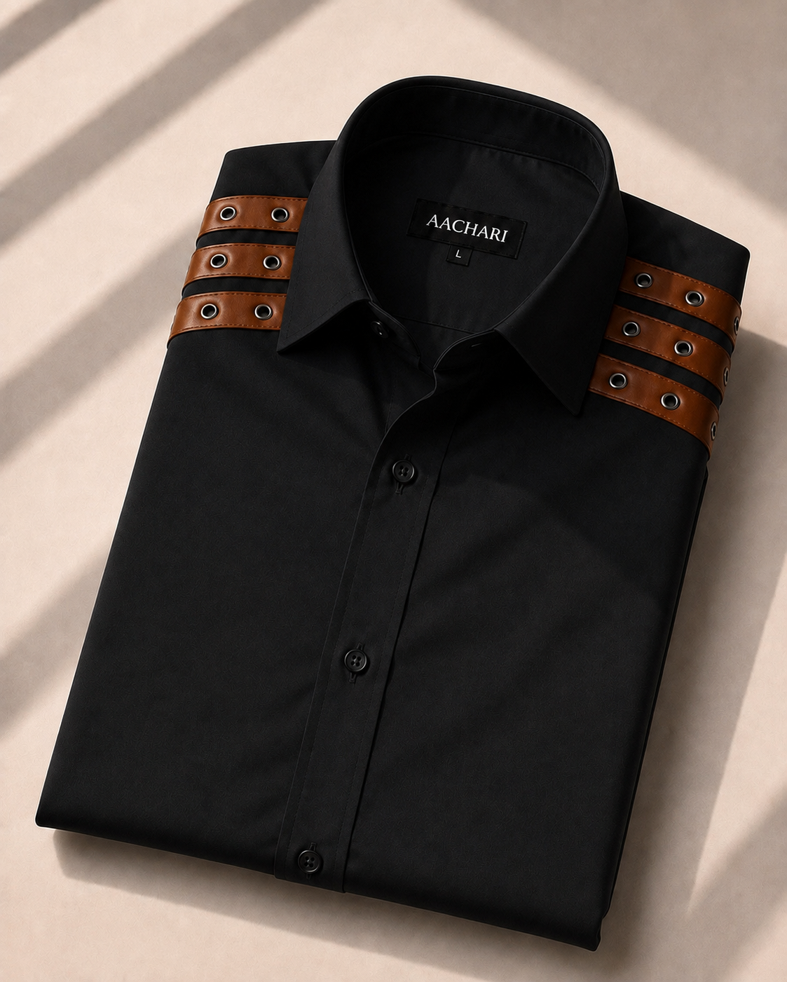 Leather Detail Signature Shirt