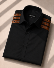 Leather Detail Signature Shirt