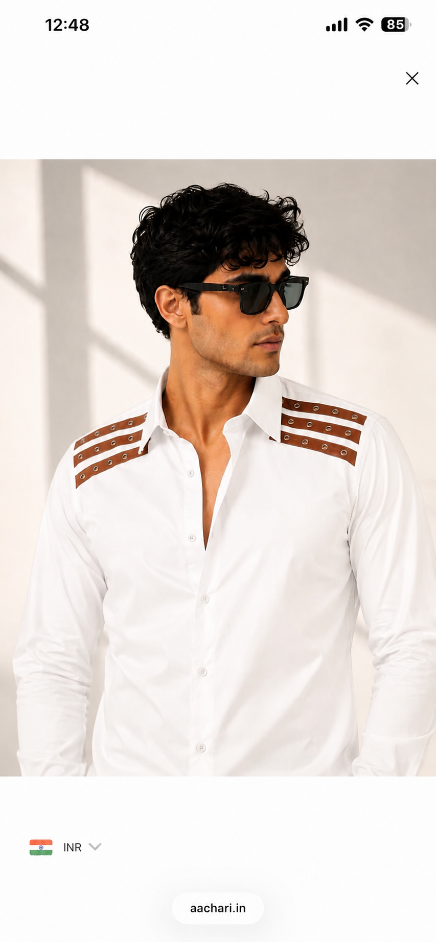 Leather Detail Signature Shirt