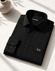 Classic Elegant Men's Black Shirt