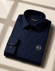 Navy Blue Full Sleeves Shirt For Man