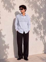 Layered Embroidery Shirt