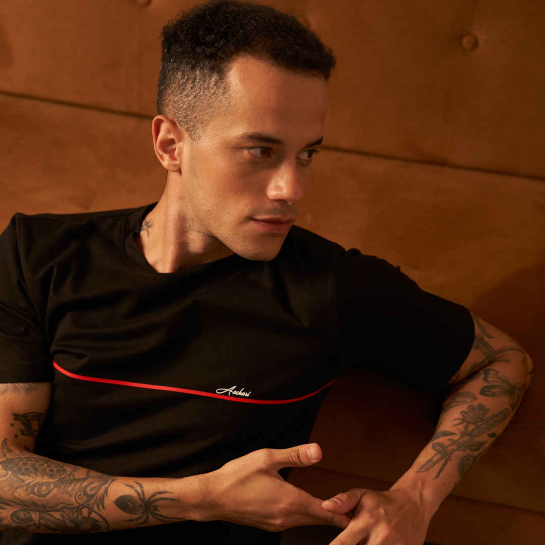 Aachari Red Strip T-shirt