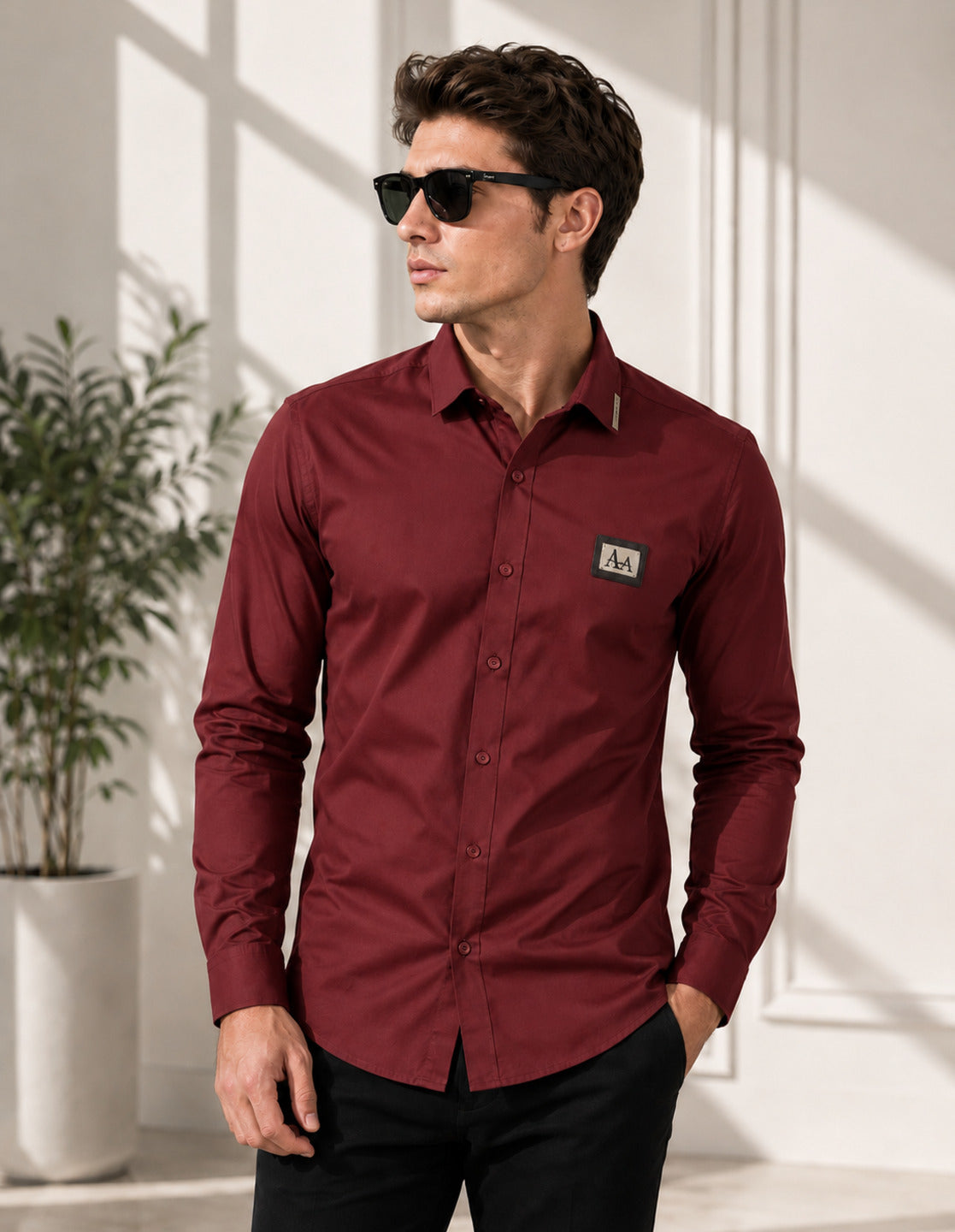 Signature Maroon Luxury Shirt