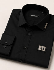 Signature Full Sleeve Black Shirt