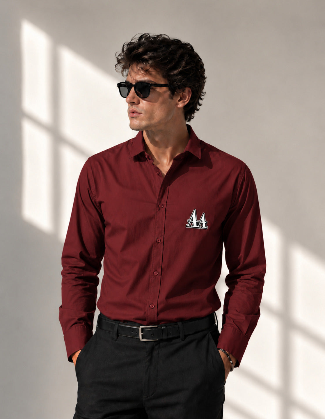 Maroon Full Sleeves Shirt