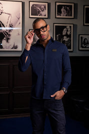 Full Sleeve Navy blue Shirt
