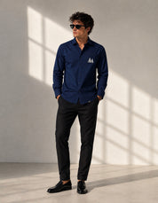 Navy Blue Full Sleeves Shirt