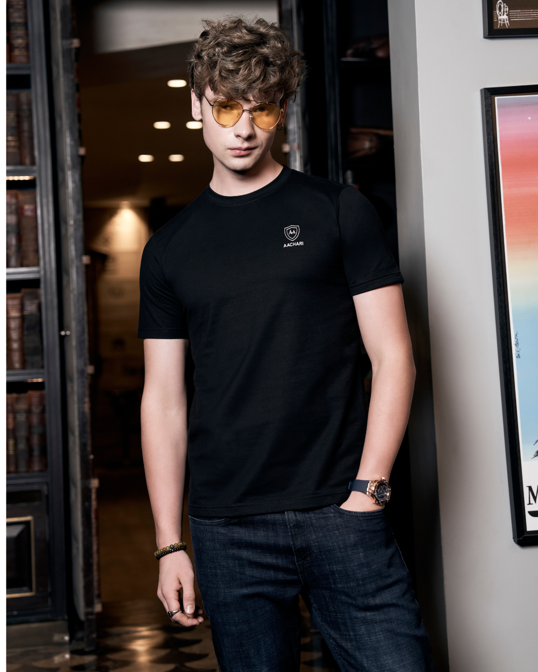 Men's Classic Fit  Black T Shirt