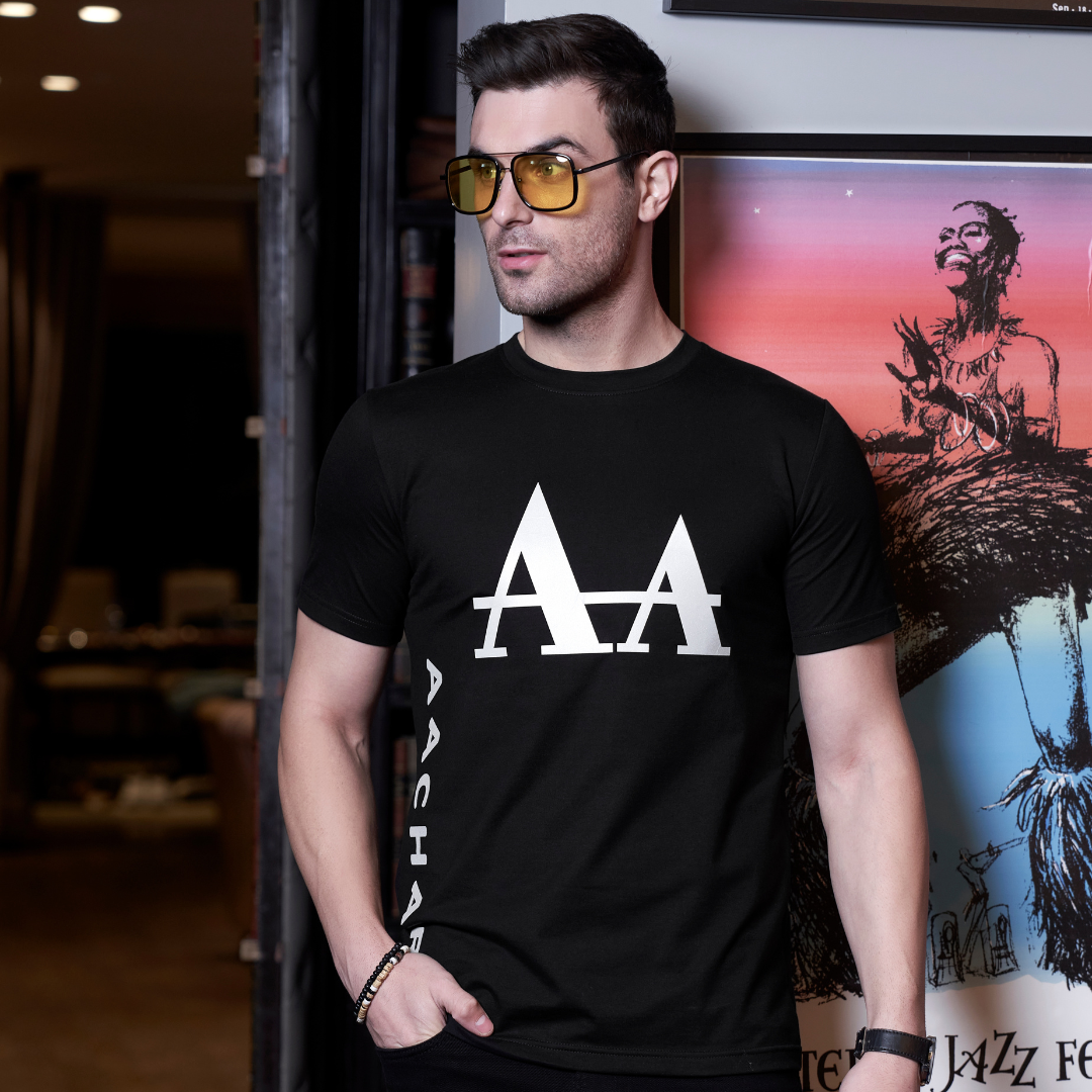 Radiant Glow Black T Shirt