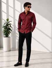 Redefined Men's Maroon Shirt
