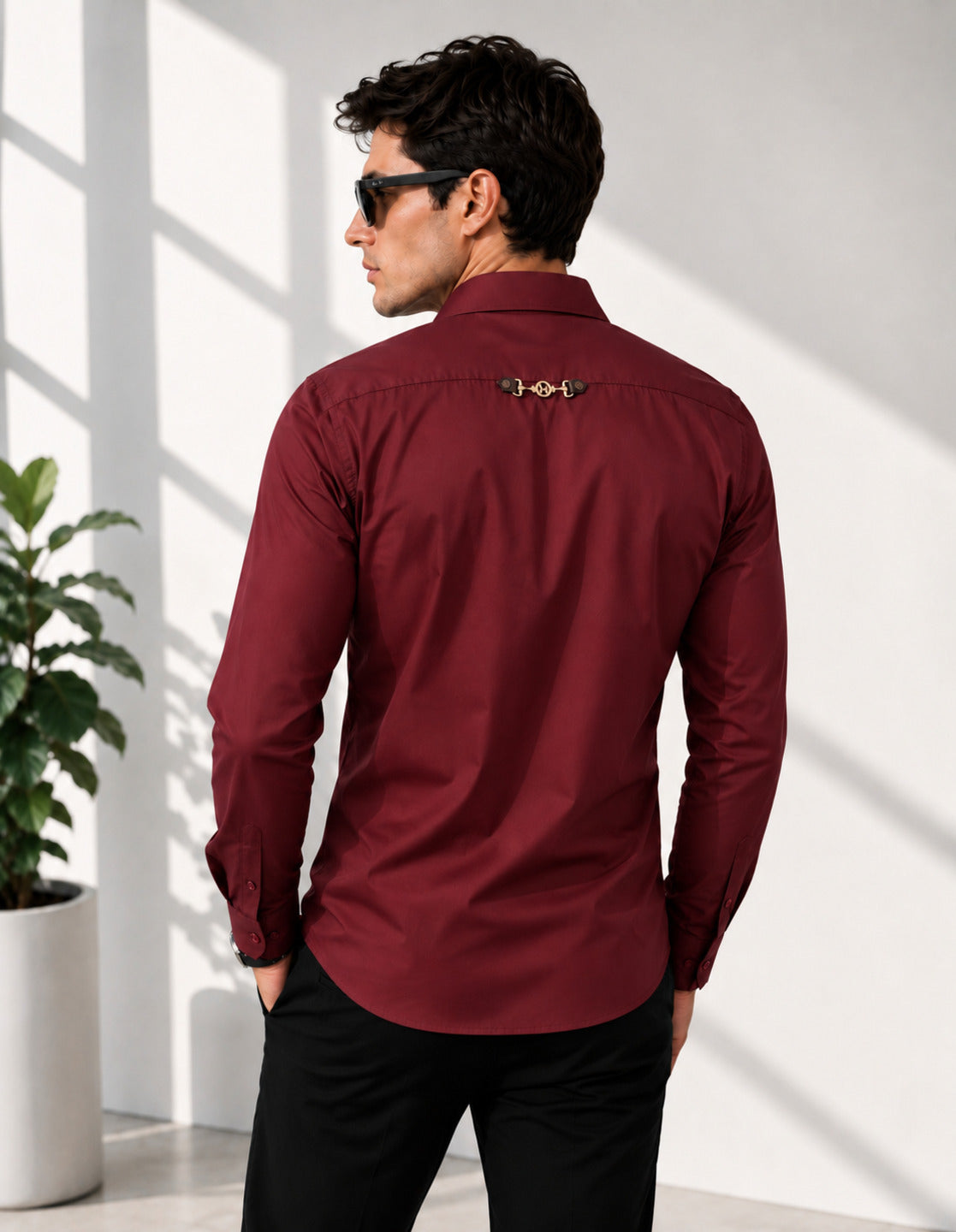 Redefined Men's Maroon Shirt
