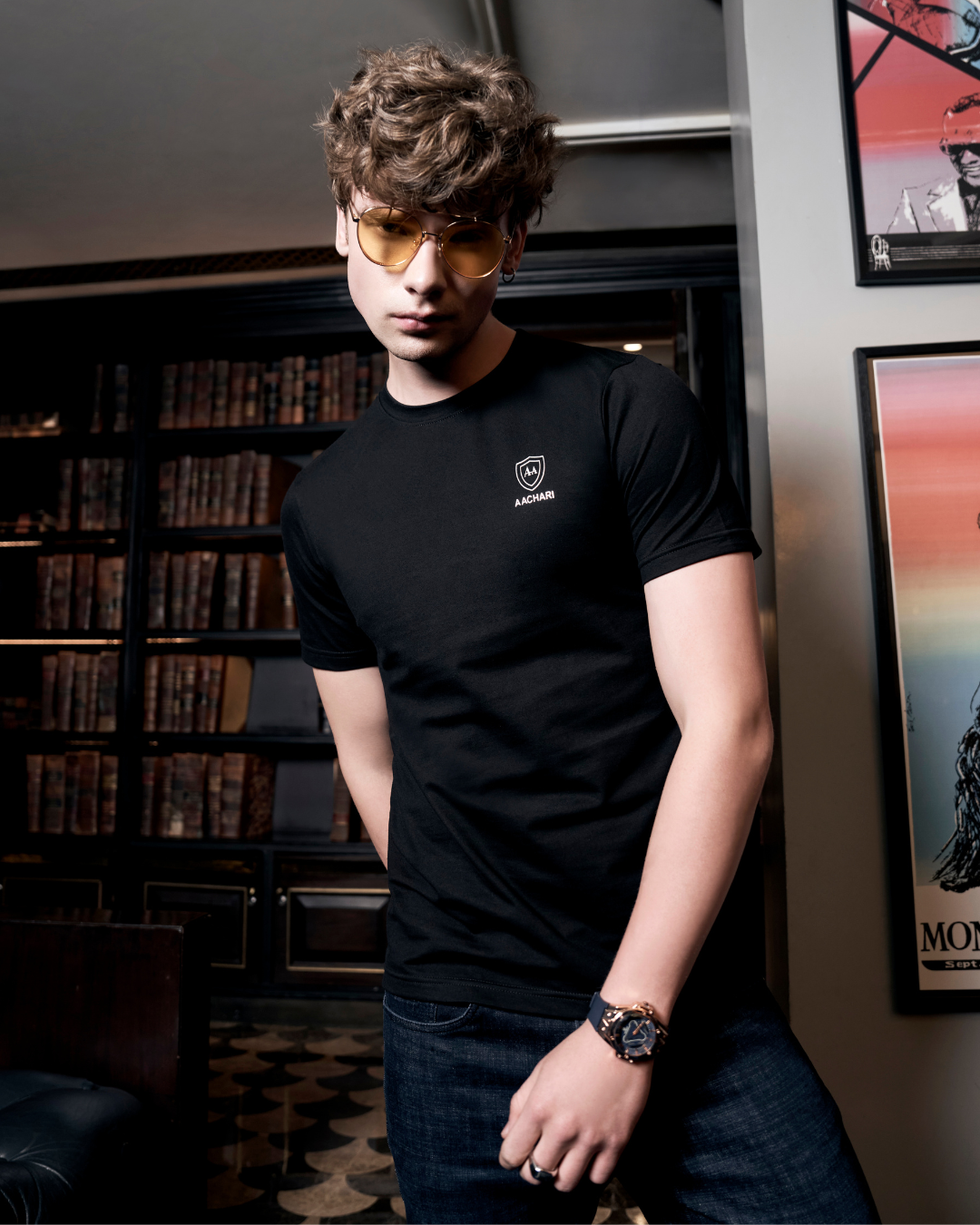 Men's Classic Fit  Black T Shirt