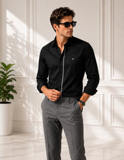 Grey Strip Classic black Shirt