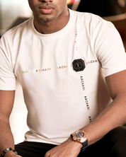White Tshirt with Gold Accent