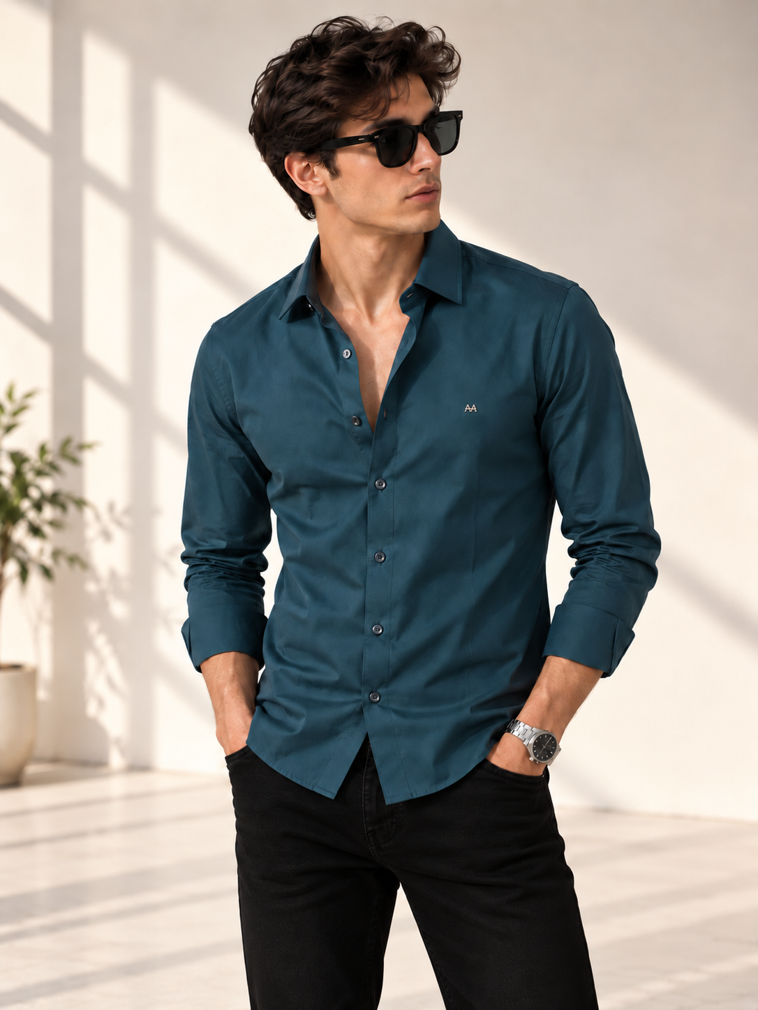 Signature classic Teal shirt