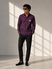 Wine Full Sleeves Shirt