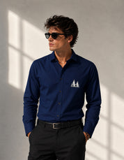 Navy Blue Full Sleeves Shirt