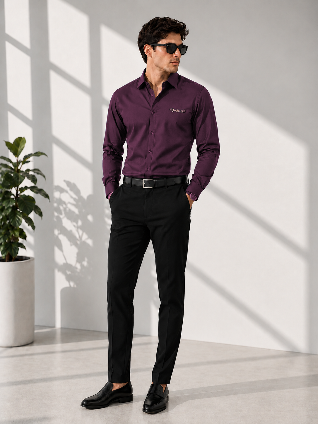 Redefined Men's Wine Shirt