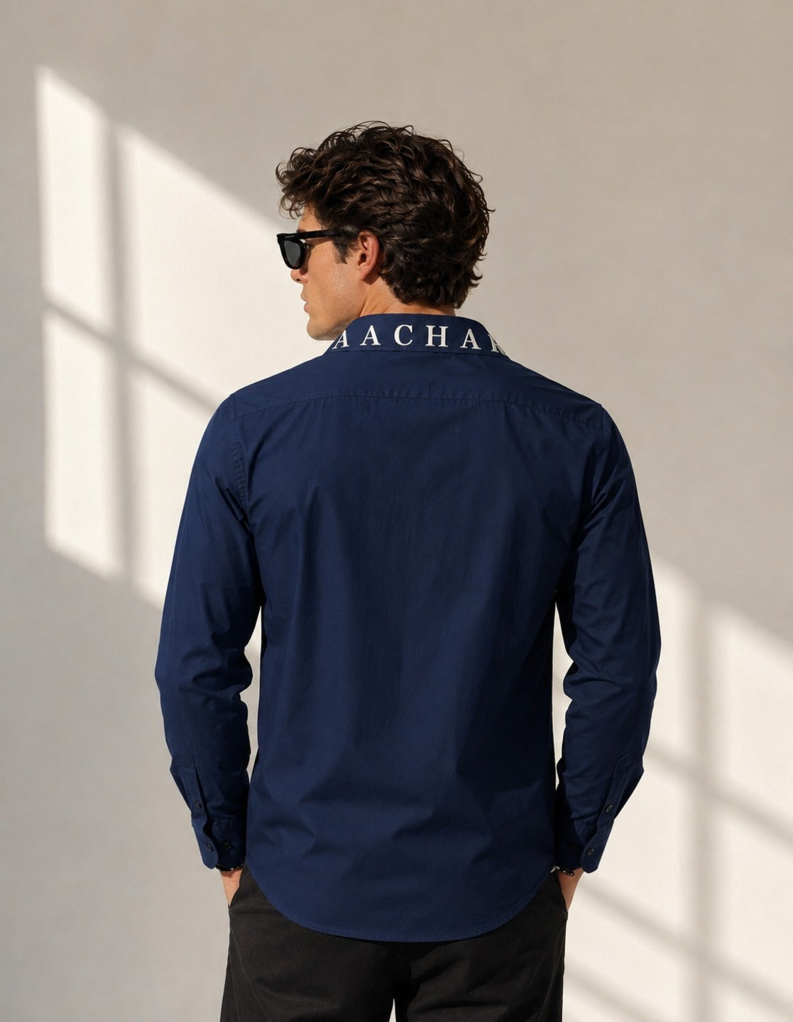 Navy Blue Full Sleeves Shirt
