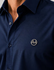 Navy Blue Full Sleeves Shirt For Man