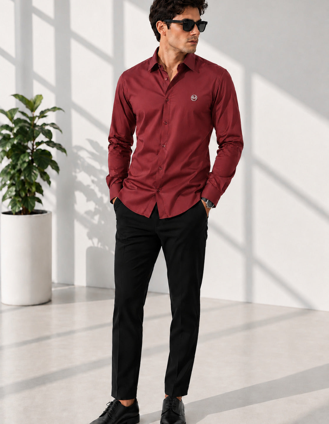 Maroon Full Sleeves Shirt