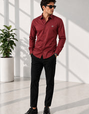 Maroon Full Sleeves Shirt
