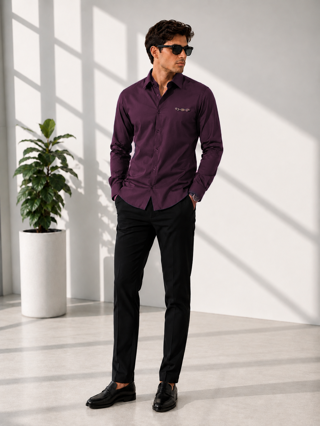 Redefined Men's Wine Shirt