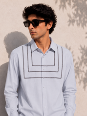 Layered Embroidery Shirt