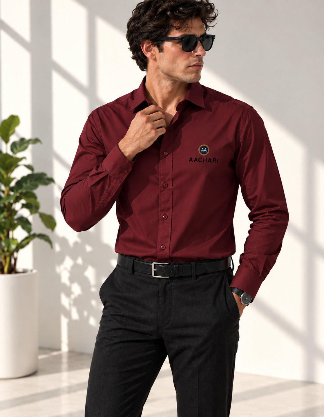 Maroon Classic Full Shirt