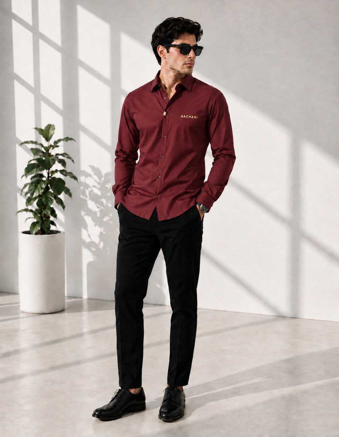Signature Spark Navy Maroon Shirt