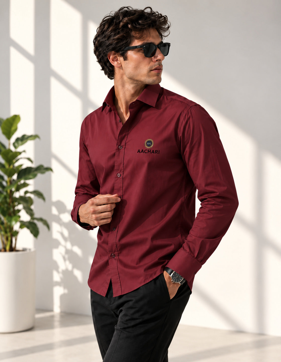 Maroon Classic Full Shirt
