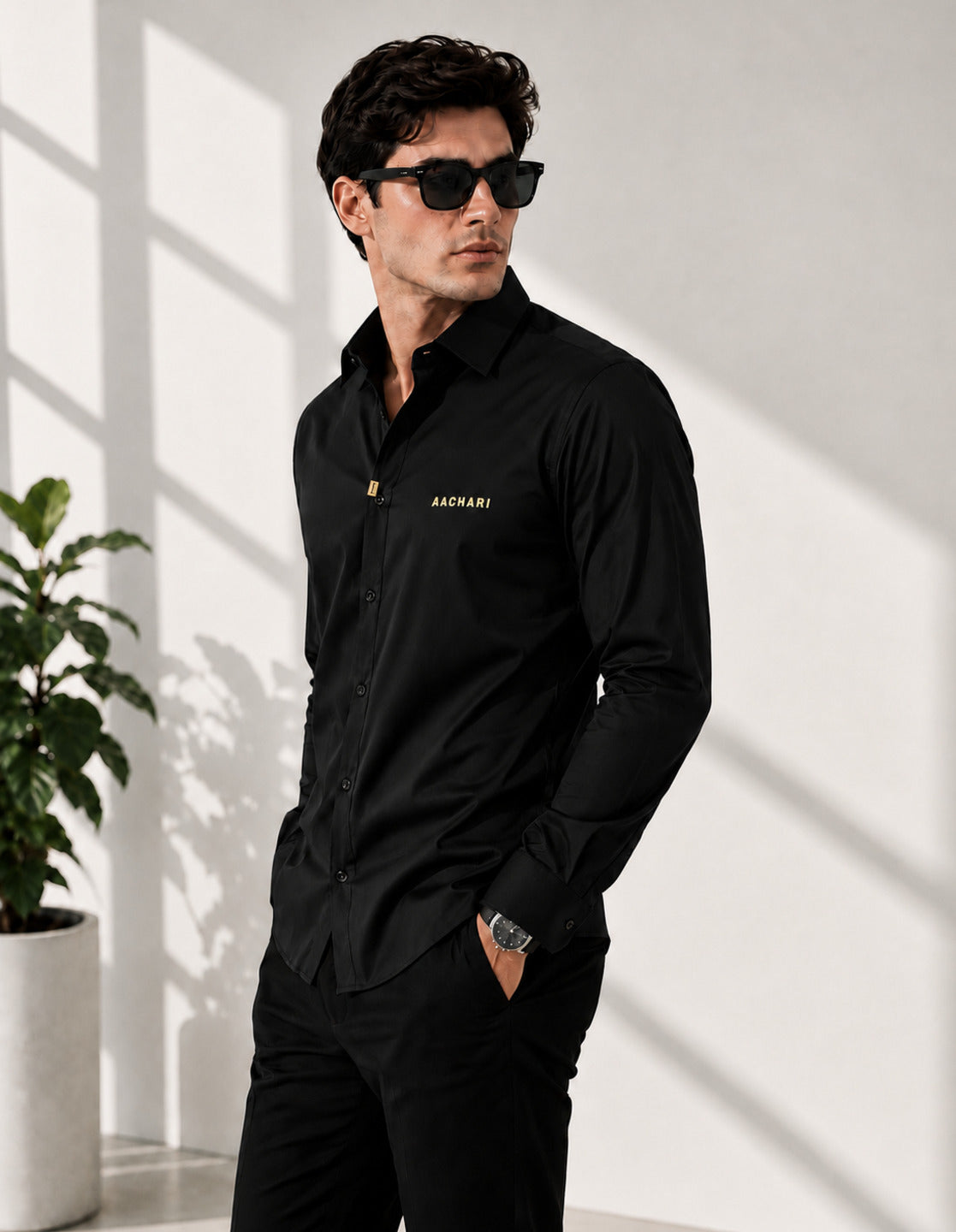 Aachari Signature Spark Black Shirt