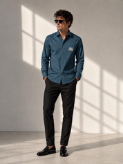Teal Full Sleeves Shirt