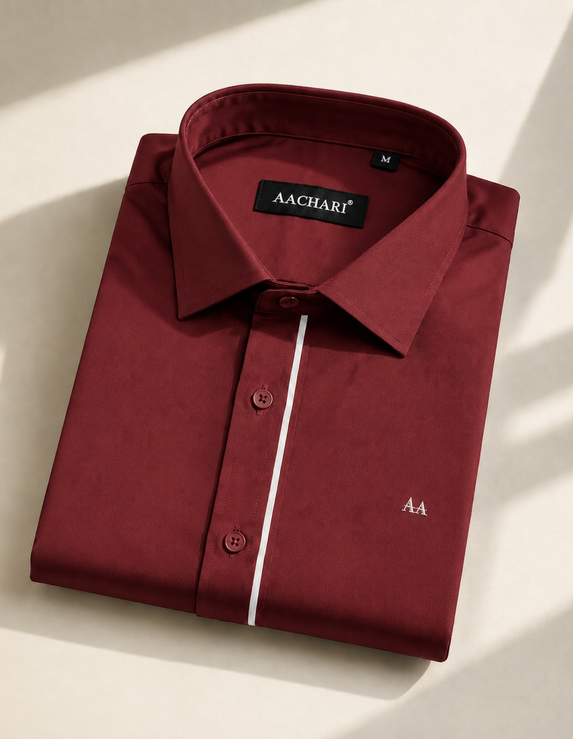 Grey Strip Classic Maroon Shirt
