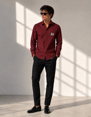 Maroon Full Sleeves Shirt