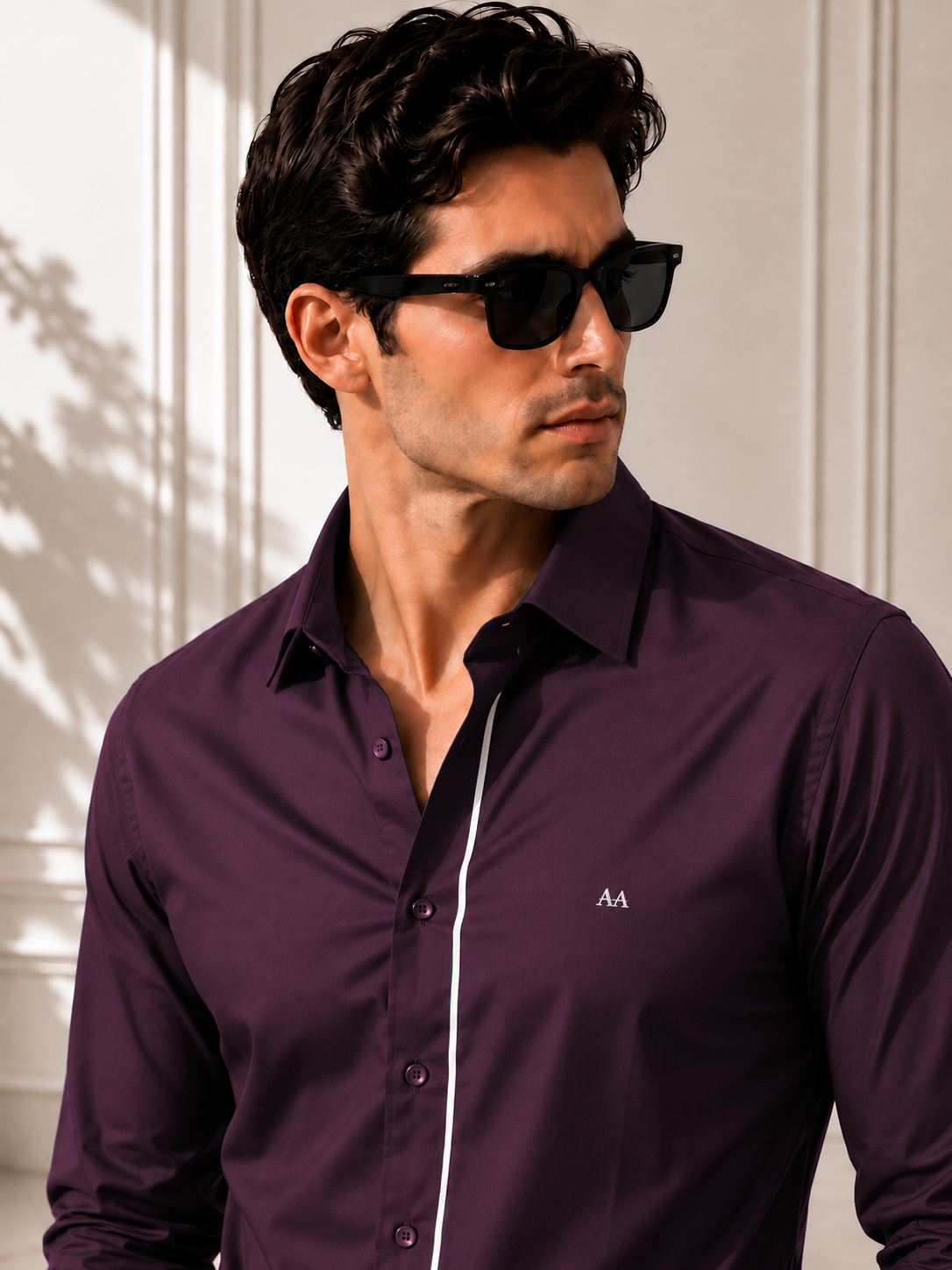 Grey Strip Classic Wine Shirt
