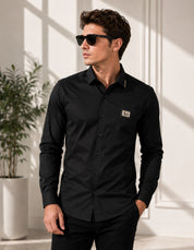 Signature Full Sleeve Black Shirt