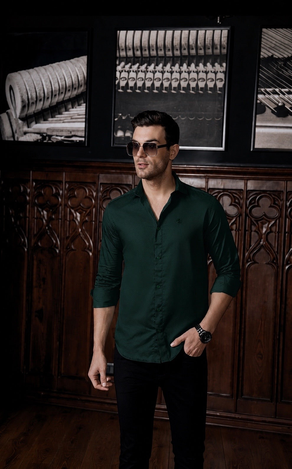 Green Full Sleeves Shirt