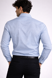 Ocean blue micro dot shirt