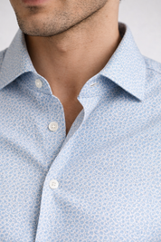 Ocean blue micro dot shirt