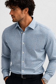 Ocean blue micro dot shirt