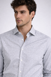 White micro dot shirt