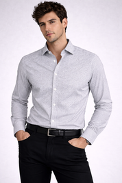 White micro dot shirt