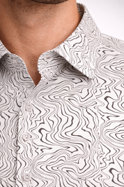 White Abstract Shirt