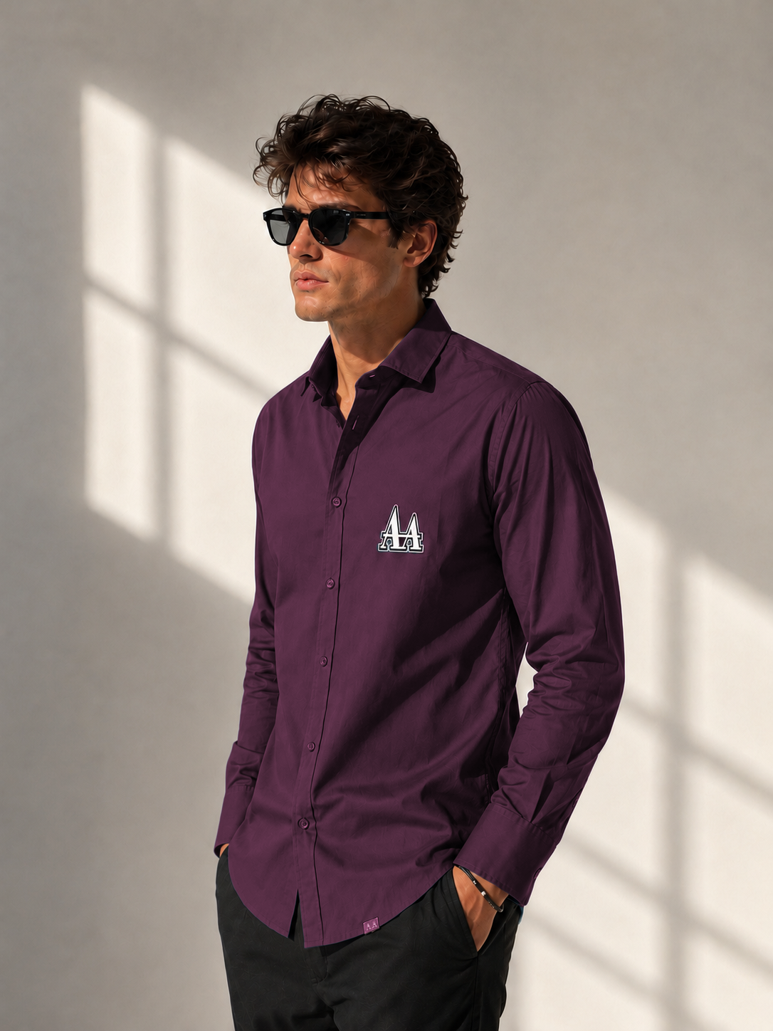 Wine Full Sleeves Shirt