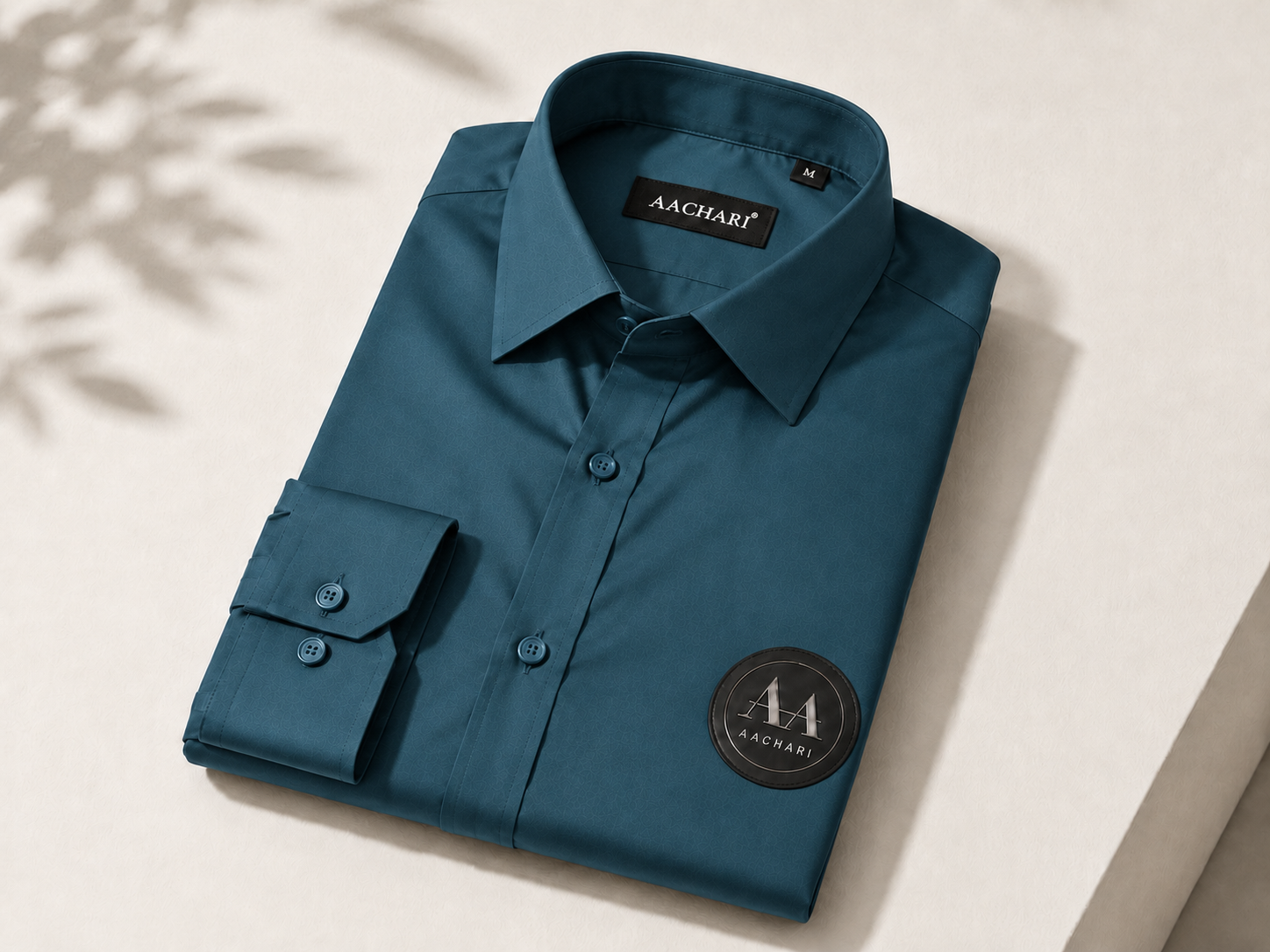 Classic Teal Full Sleeves Men's Shirt