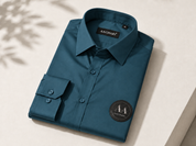 Classic Teal Full Sleeves Men's Shirt