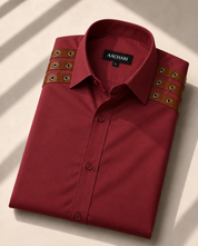 Leather Detail Signature Shirt