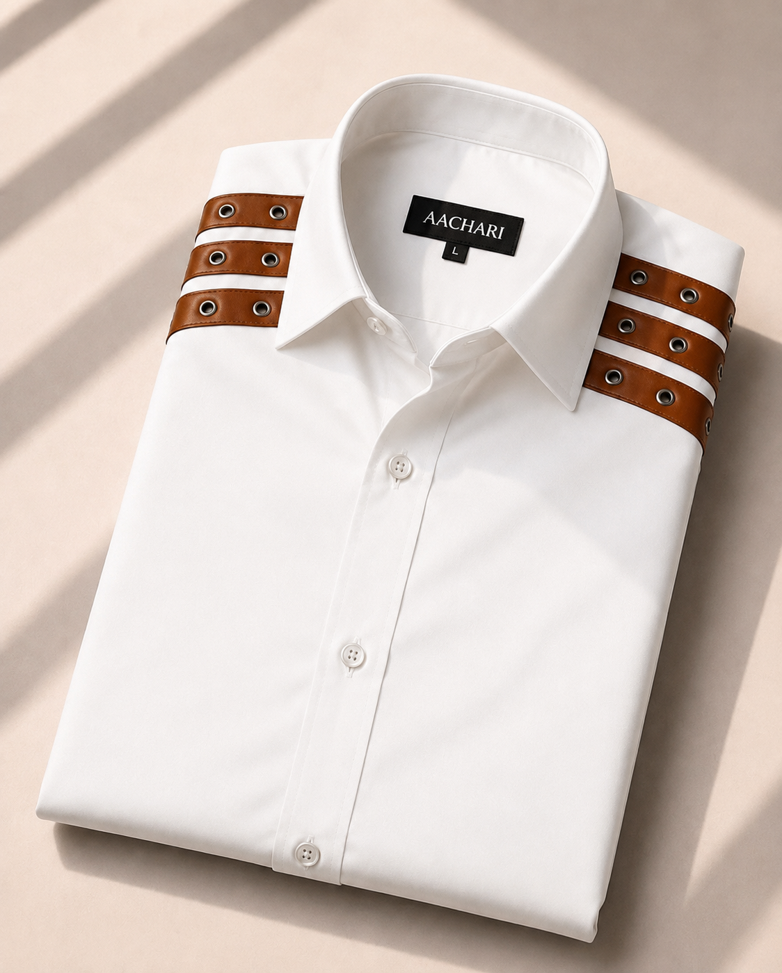 Leather Detail Signature Shirt